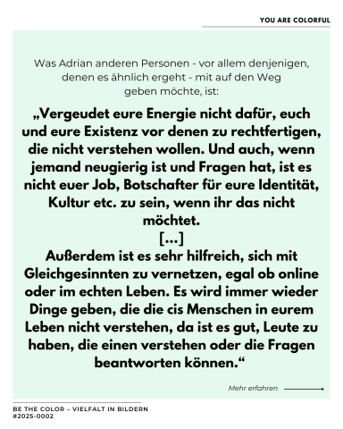 Zitat über die Existenz und das Verständnis anderer Menschen, mit einem ermutigenden Aufruf zur Empathie.